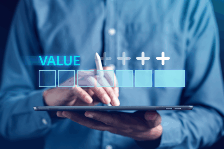 HR admin uses tablet to review value-driven health plans offered by their employer| Corporate Synergies