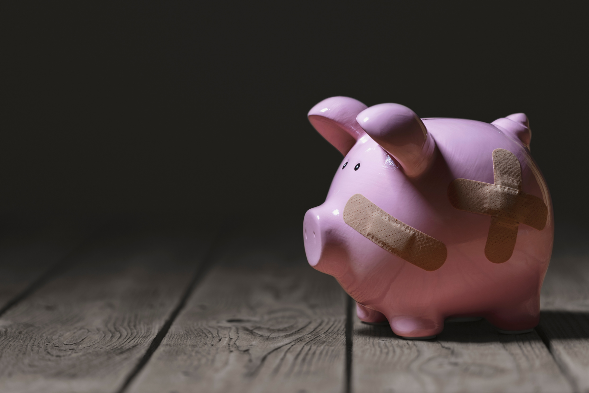 Beat-up piggy bank emphasizes how supplemental benefits address the financial toll of illness | Corporate Synergies