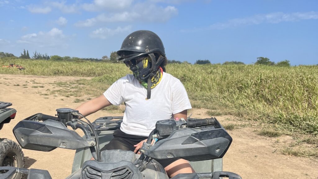 Shamaika Watters on 4 wheeler