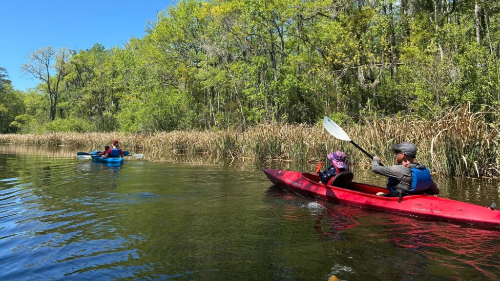Travis Turner kayaking