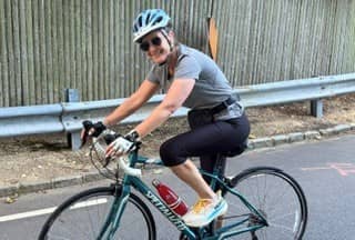 Elyse Sharon on bike ride
